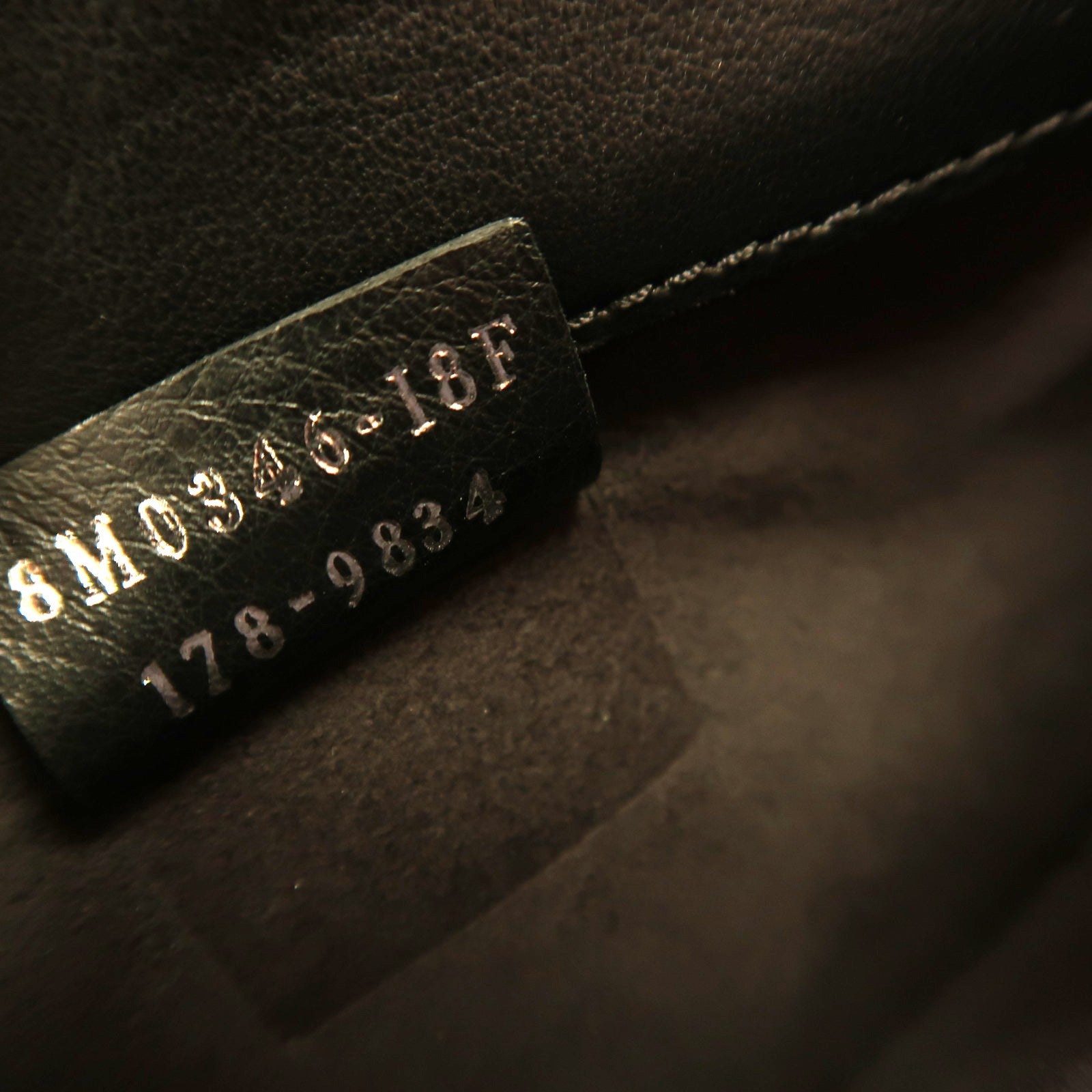 FENDI SHW Shiny Nappa Trapuntata Potom Wallet On Chain 8M0346 Calfskin Black