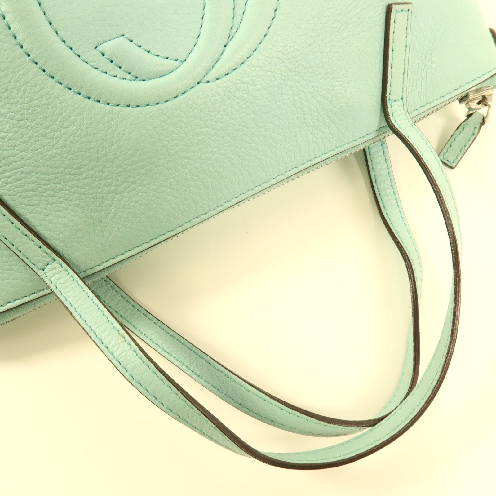 GUCCI 牛皮皮革Hand Bag銀扣手挽袋