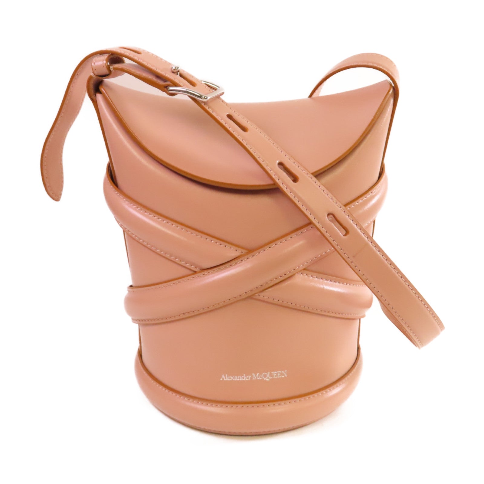 Alexander McQueen 牛皮皮革Shoulder Bag肩背袋粉紅色