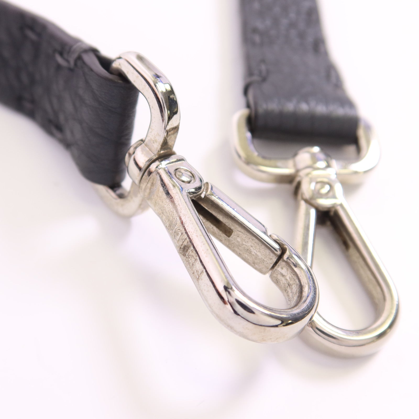 FENDI 牛皮皮革2 Way Shoulder Bag銀扣手挽肩背兩用袋