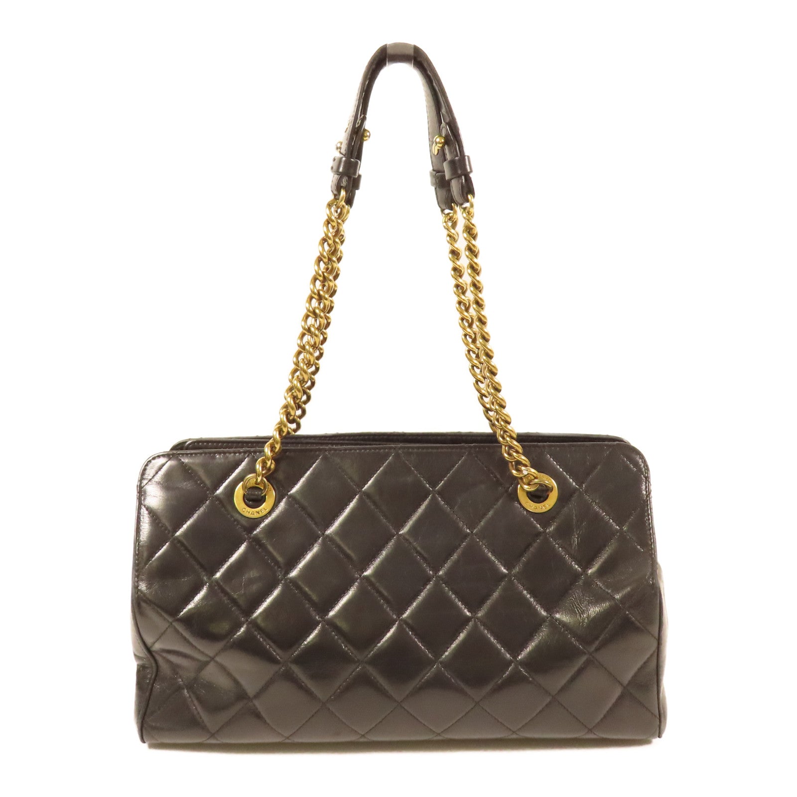 CHANEL 牛皮皮革Perfect Edge Tote金扣肩背袋