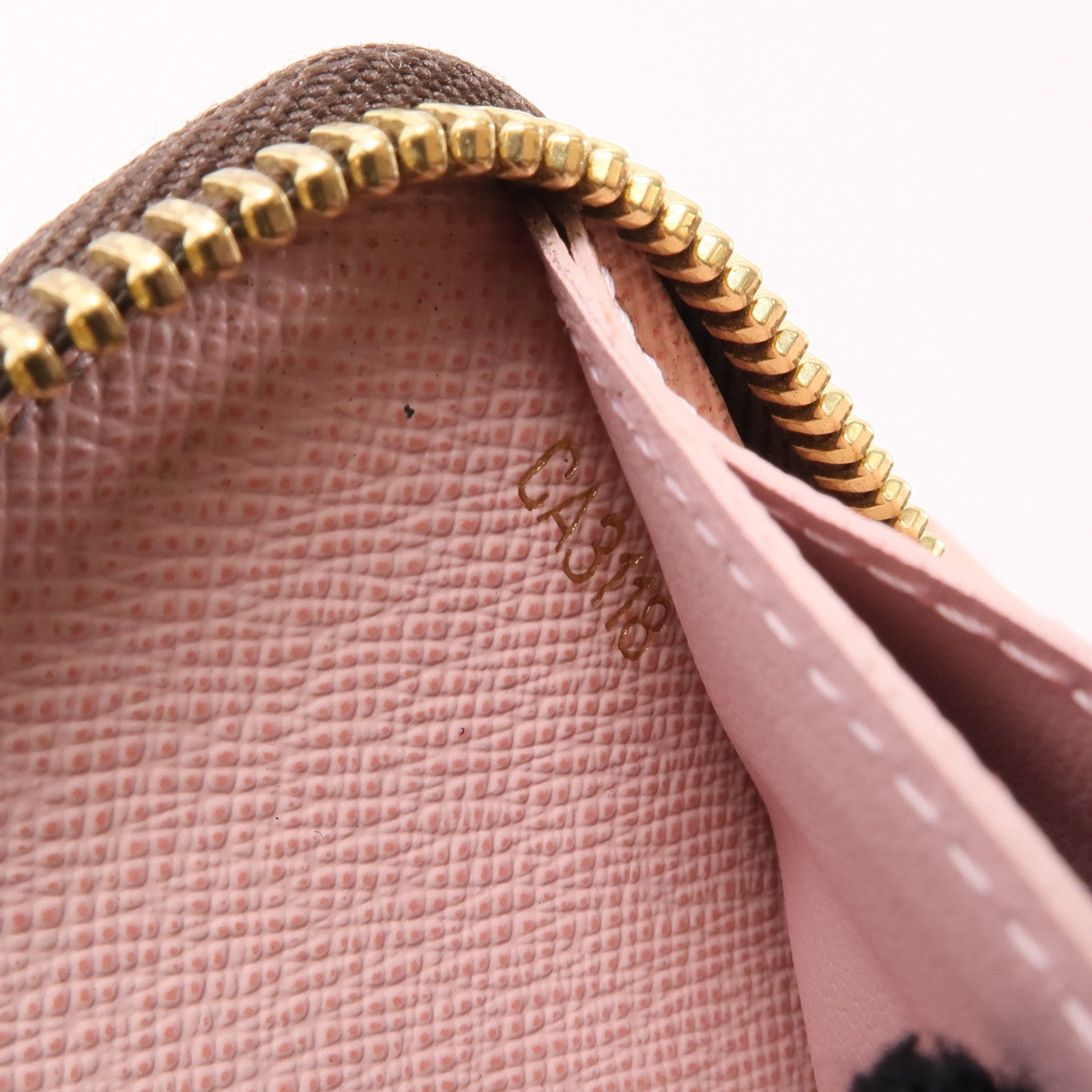 LOUIS VUITTON Damier Clemence金扣長錢包棕色