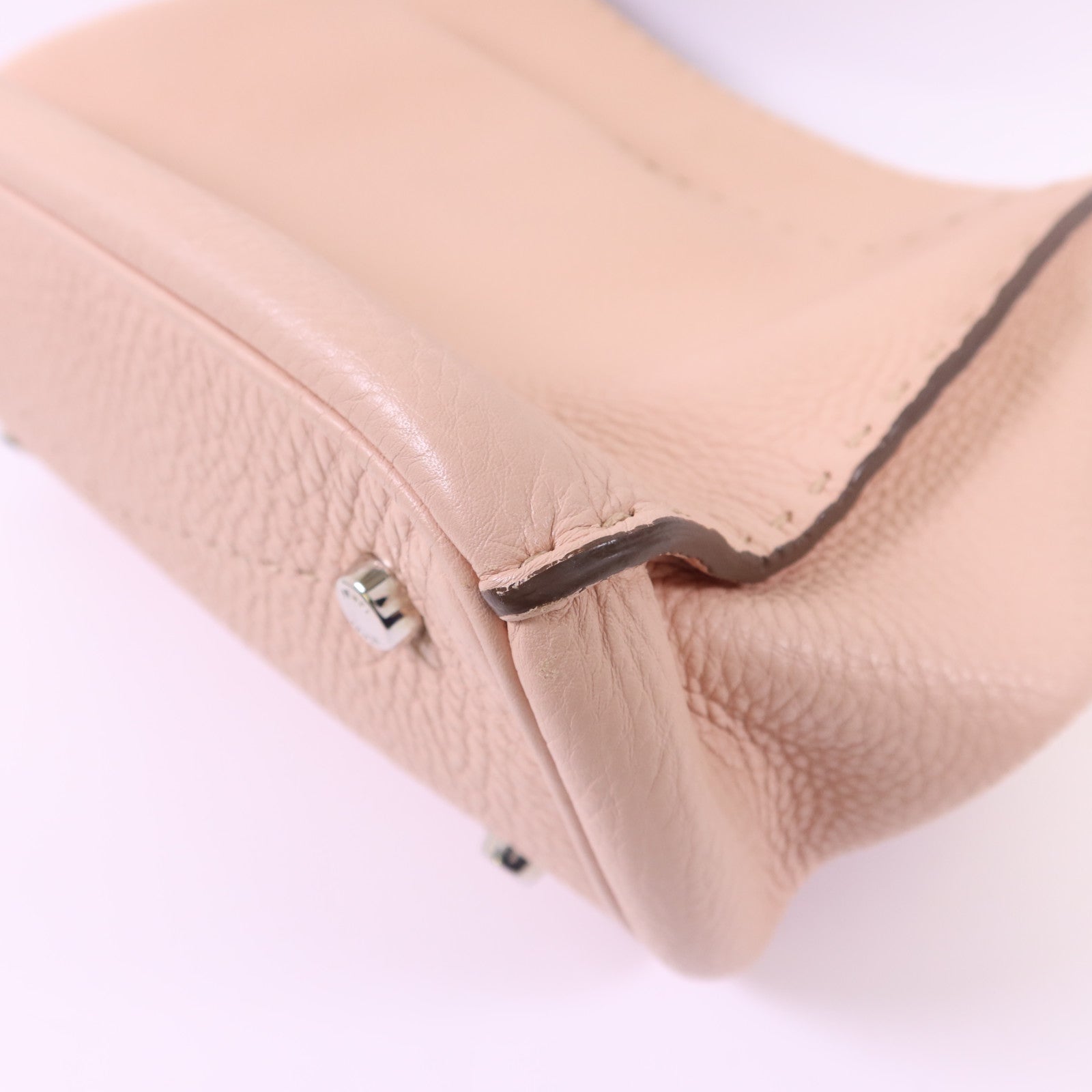 FENDI 牛皮皮革2 Way Shoulder Bag銀扣手挽肩背兩用袋