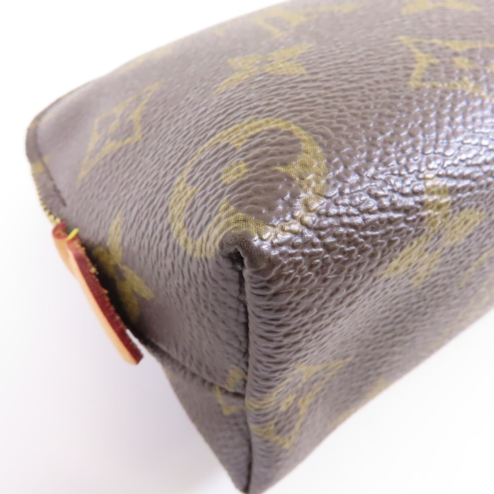 LOUIS VUITTON Monogram Pouch金扣化妝袋啡色