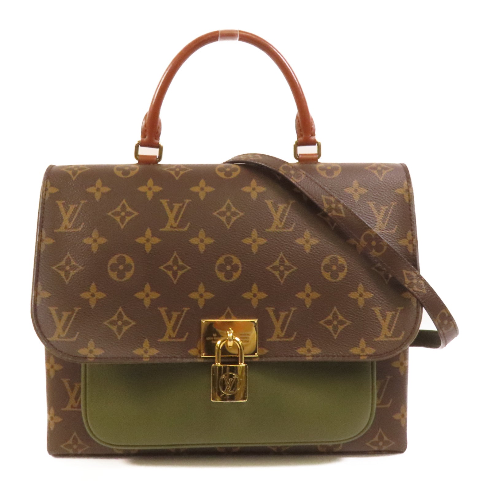 LOUIS VUITTON Monogram Marignan金扣手挽肩背兩用袋