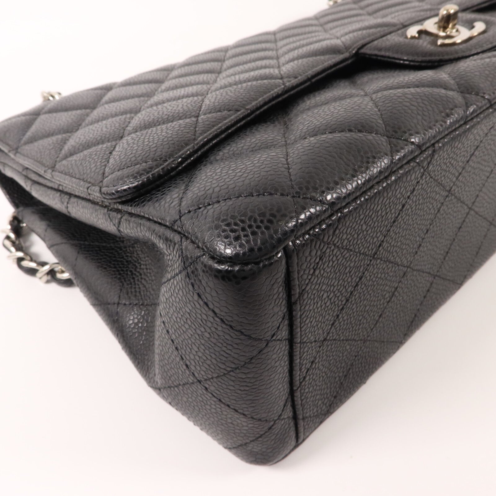 CHANEL 牛皮皮革Maxi Classic鏈帶肩背袋