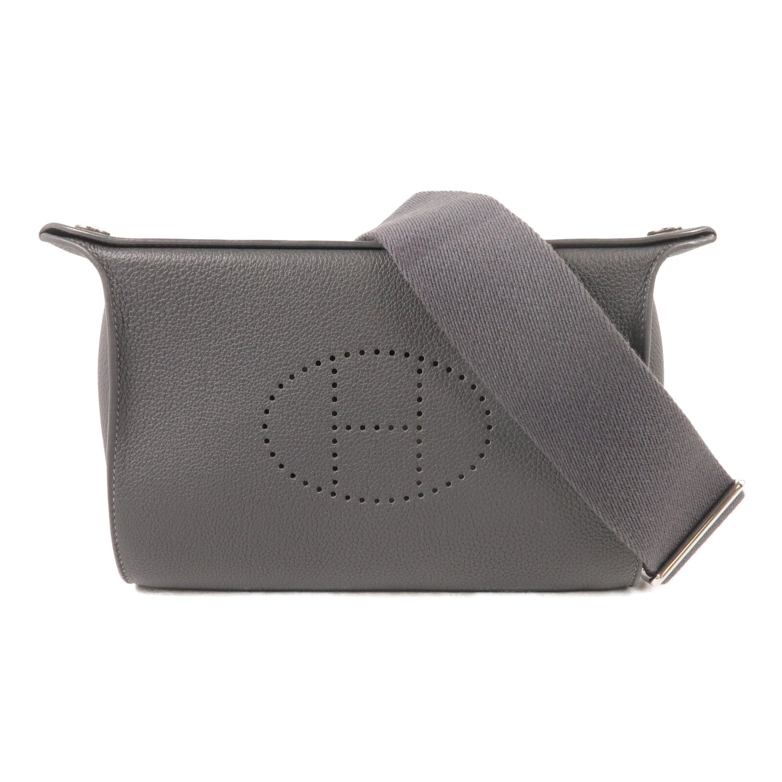 HERMES Togo皮革Videpoches肩背袋Gris Misty