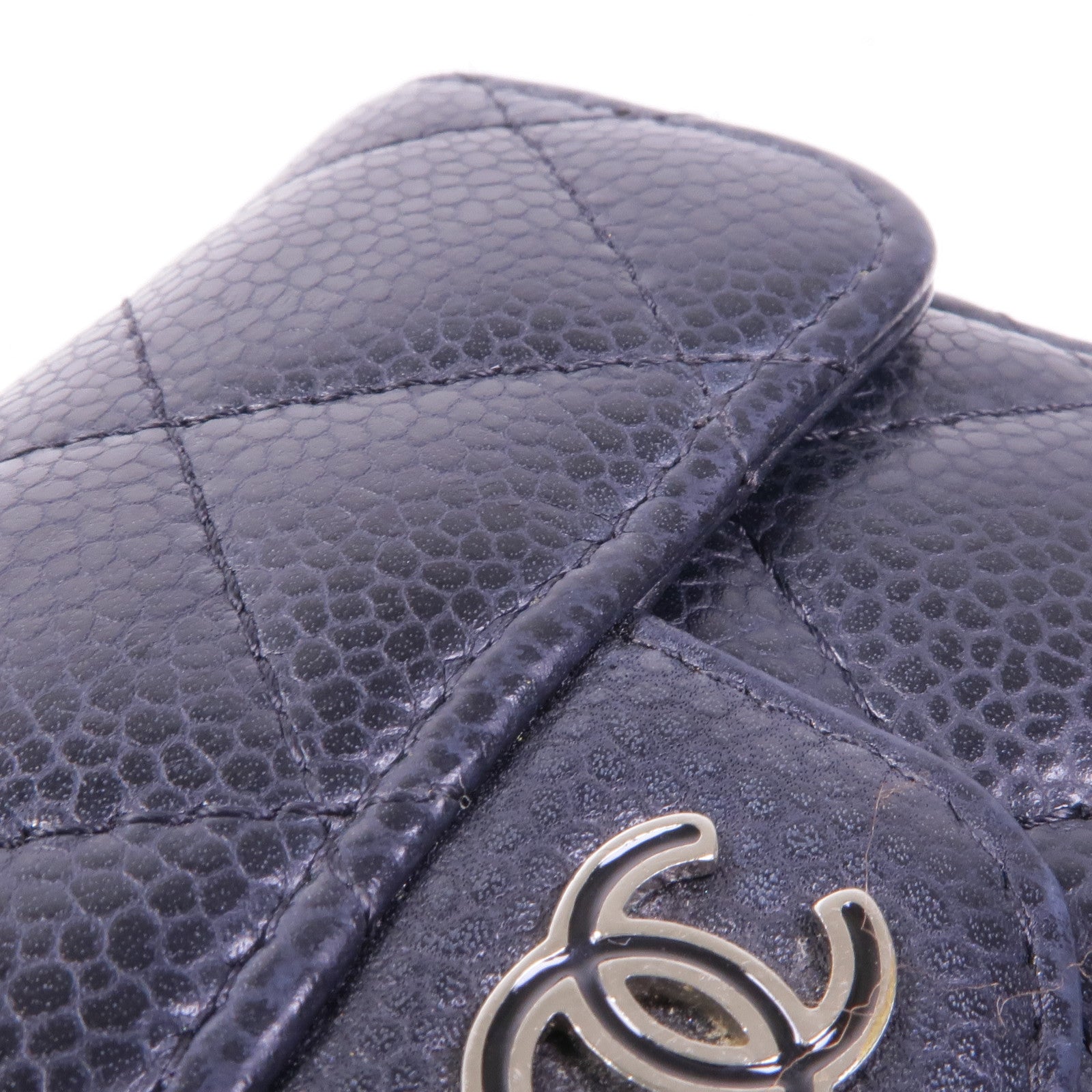 CHANEL 牛皮皮革Card/Coin Case銀扣零錢包/卡片套