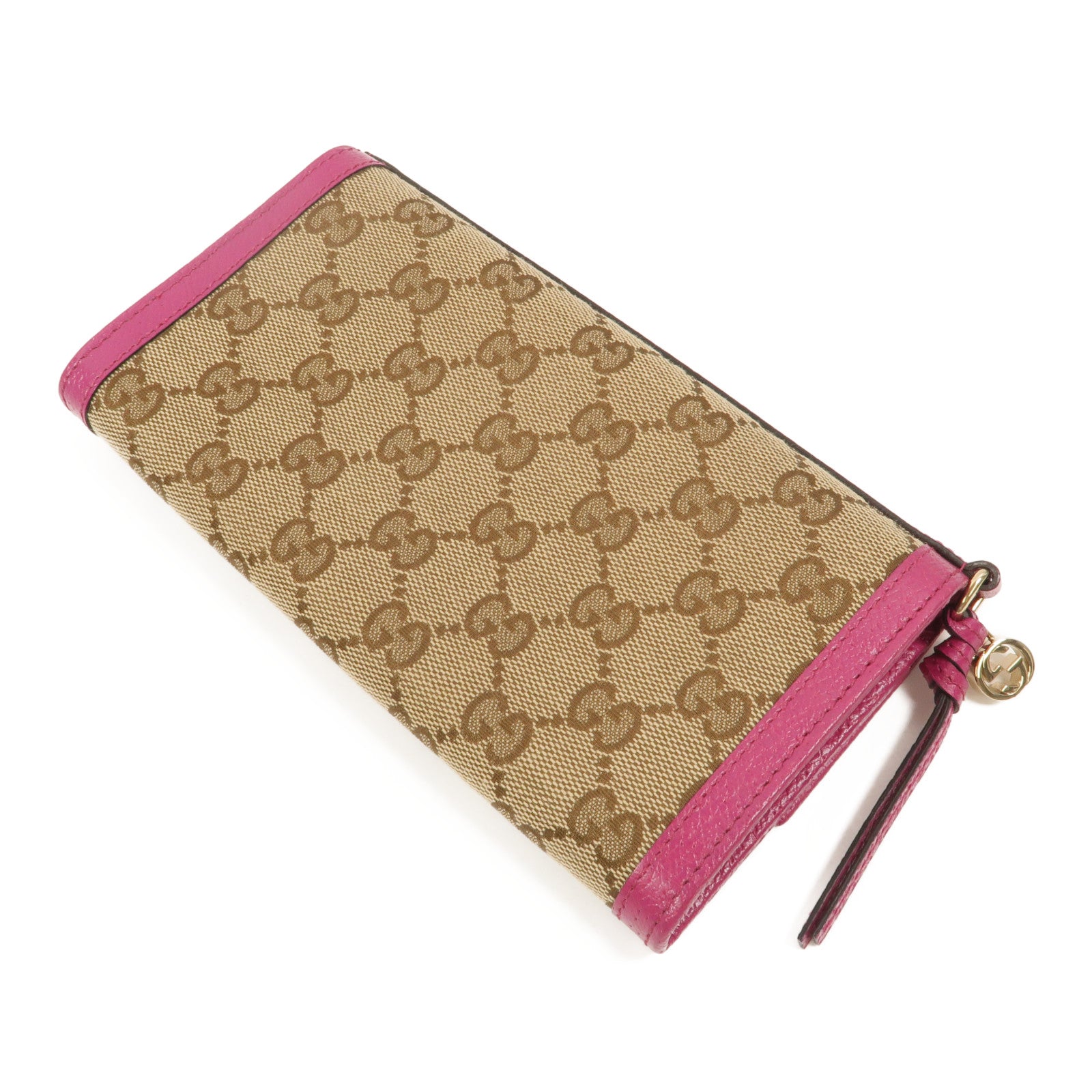 GUCCI 帆布/牛皮皮革Long Wallet長錢包