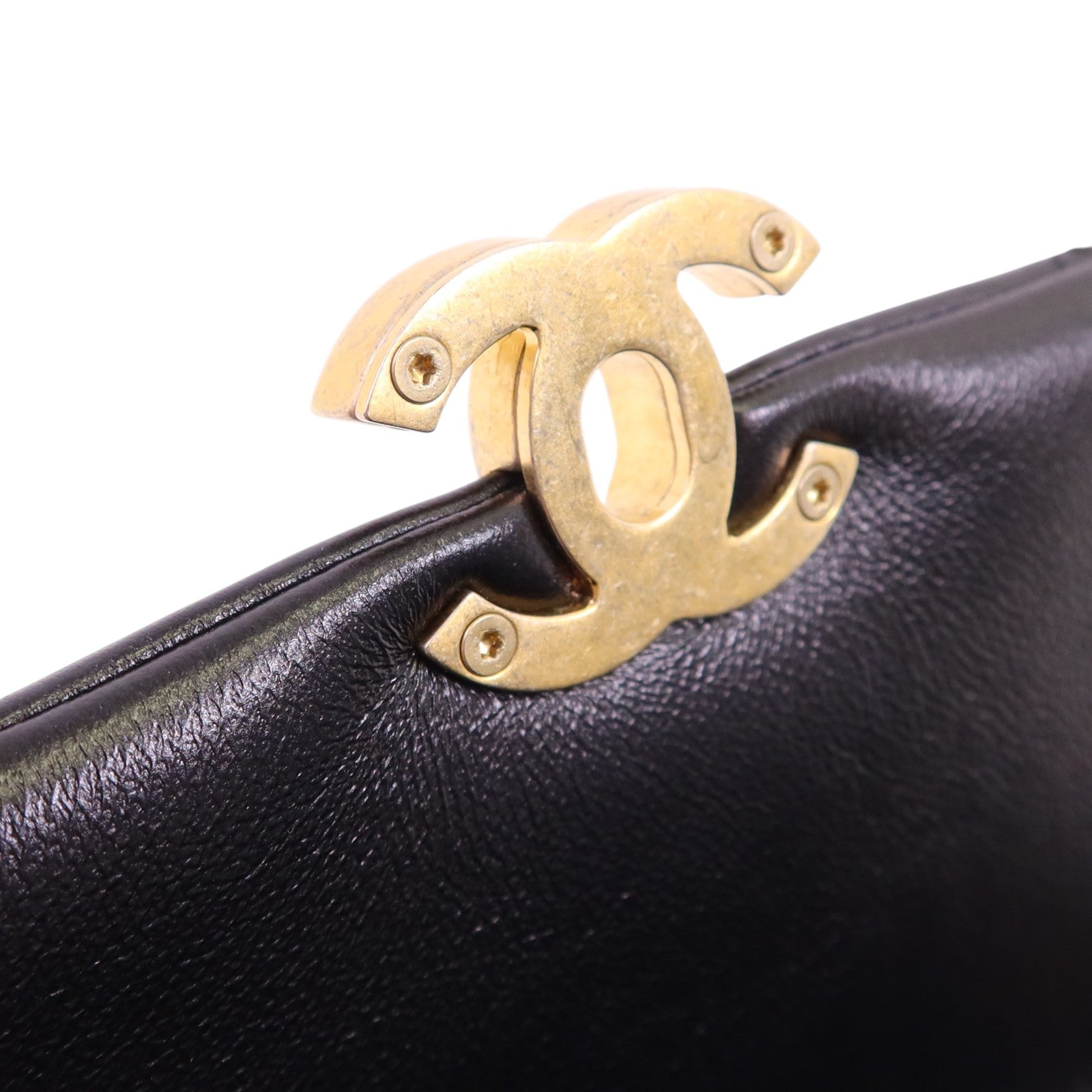 CHANEL 【激減優惠】羊皮皮革Chain Shoulder金扣鏈帶肩背袋