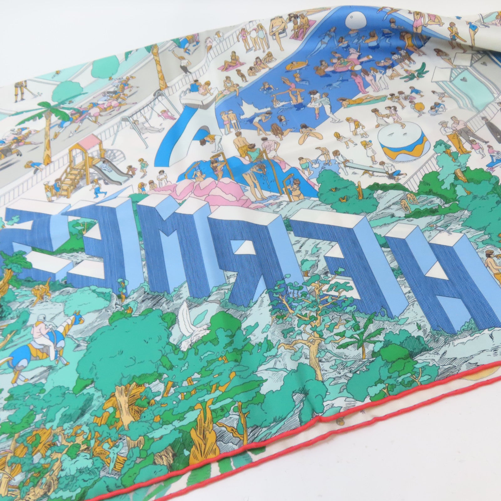 HERMES 絲質Dossard Scarf絲巾彩色
