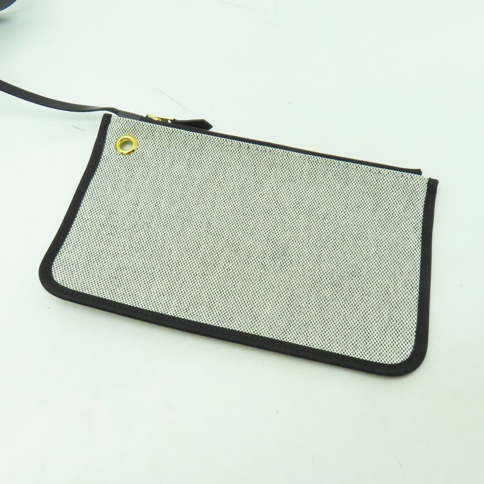 HERMES 防水帆布Herbag PM金扣手挽肩背兩用袋黑色