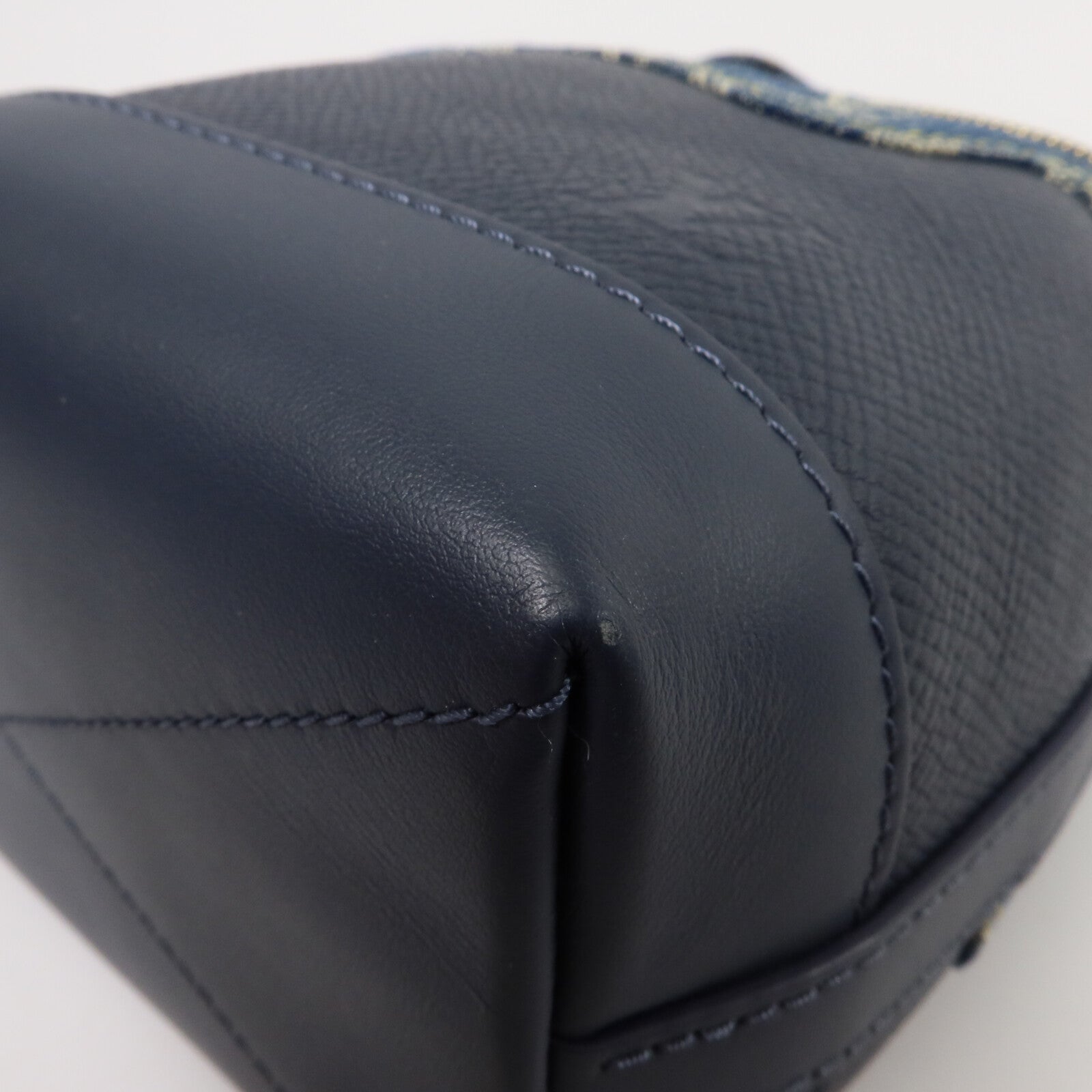 LOUIS VUITTON Monogram Denim/Taurillon Japanese Cruiser手挽肩背兩用袋