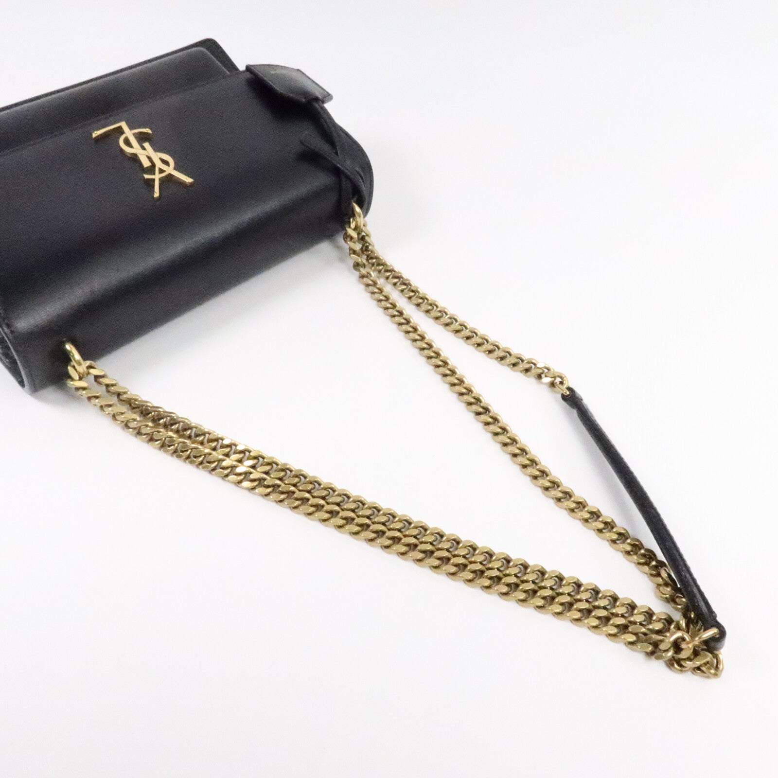 SAINT LAURENT 牛皮皮革Sunset Medium鏈帶肩背袋