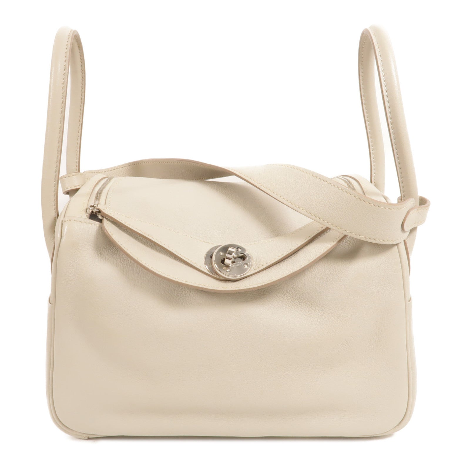 HERMES Evercolour皮革Lindy 26手挽肩背兩用袋Beton