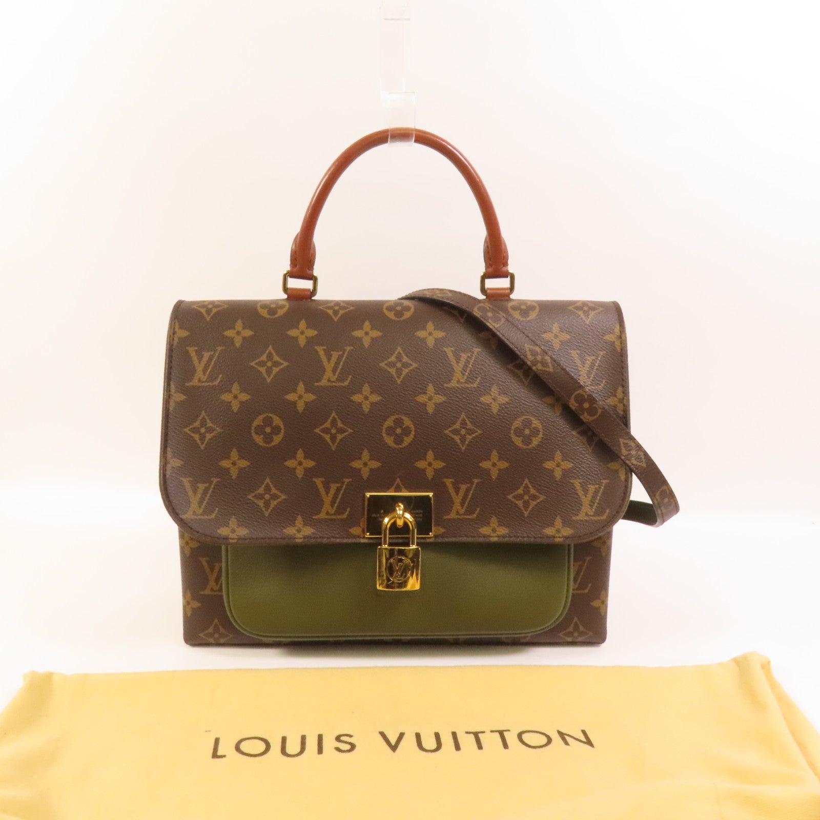 LOUIS VUITTON Monogram Marignan金扣手挽肩背兩用袋
