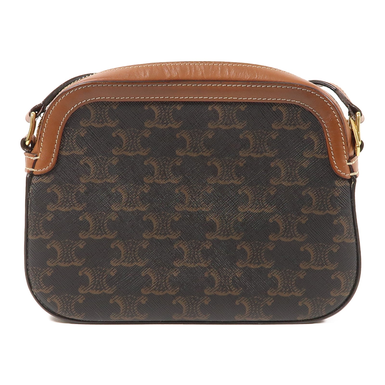 CELINE 塗層帆布Shoulder Bag金扣肩背袋