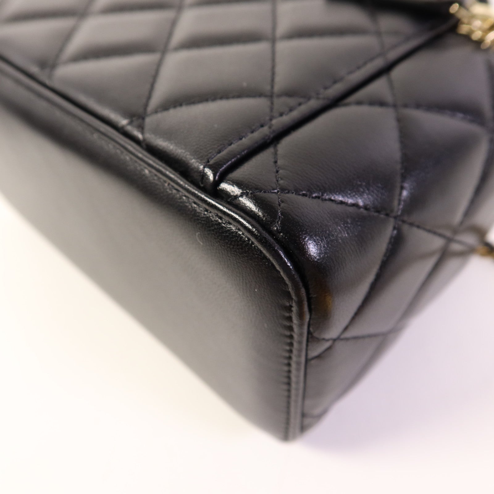 CHANEL 羊皮皮革Vanity Case金扣手挽肩背兩用袋
