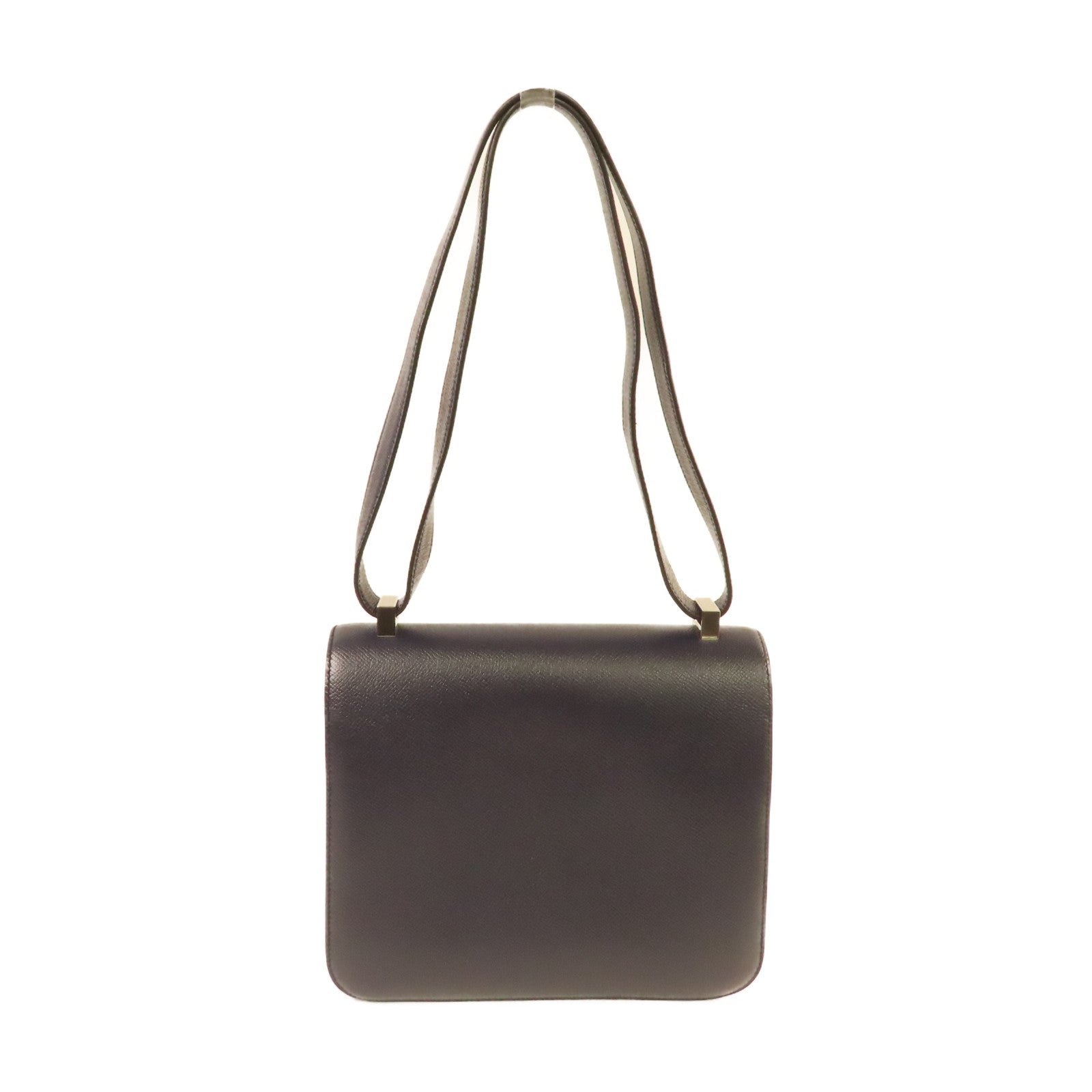 HERMES 【激減優惠】Epsom皮革Constance 24 Shoulder Bag銀扣肩背袋Blue Indigo/靛藍色