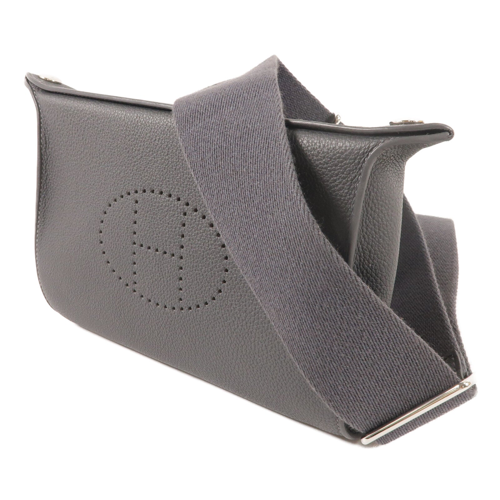 HERMES Togo皮革Videpoches肩背袋Gris Misty