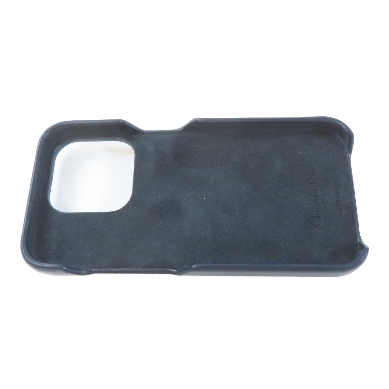 Dior 【激減優惠】帆布/牛皮皮革Phone Case金扣手機袋藍色/黑色 15 pro