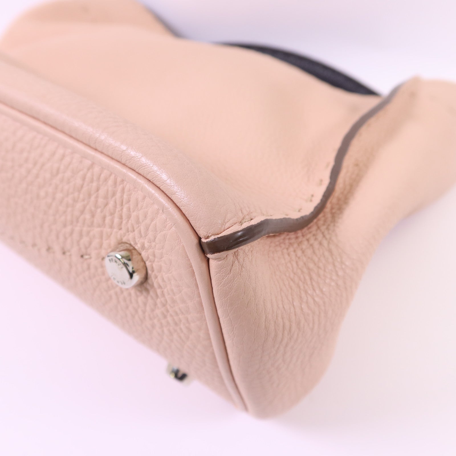 FENDI 牛皮皮革2 Way Shoulder Bag銀扣手挽肩背兩用袋