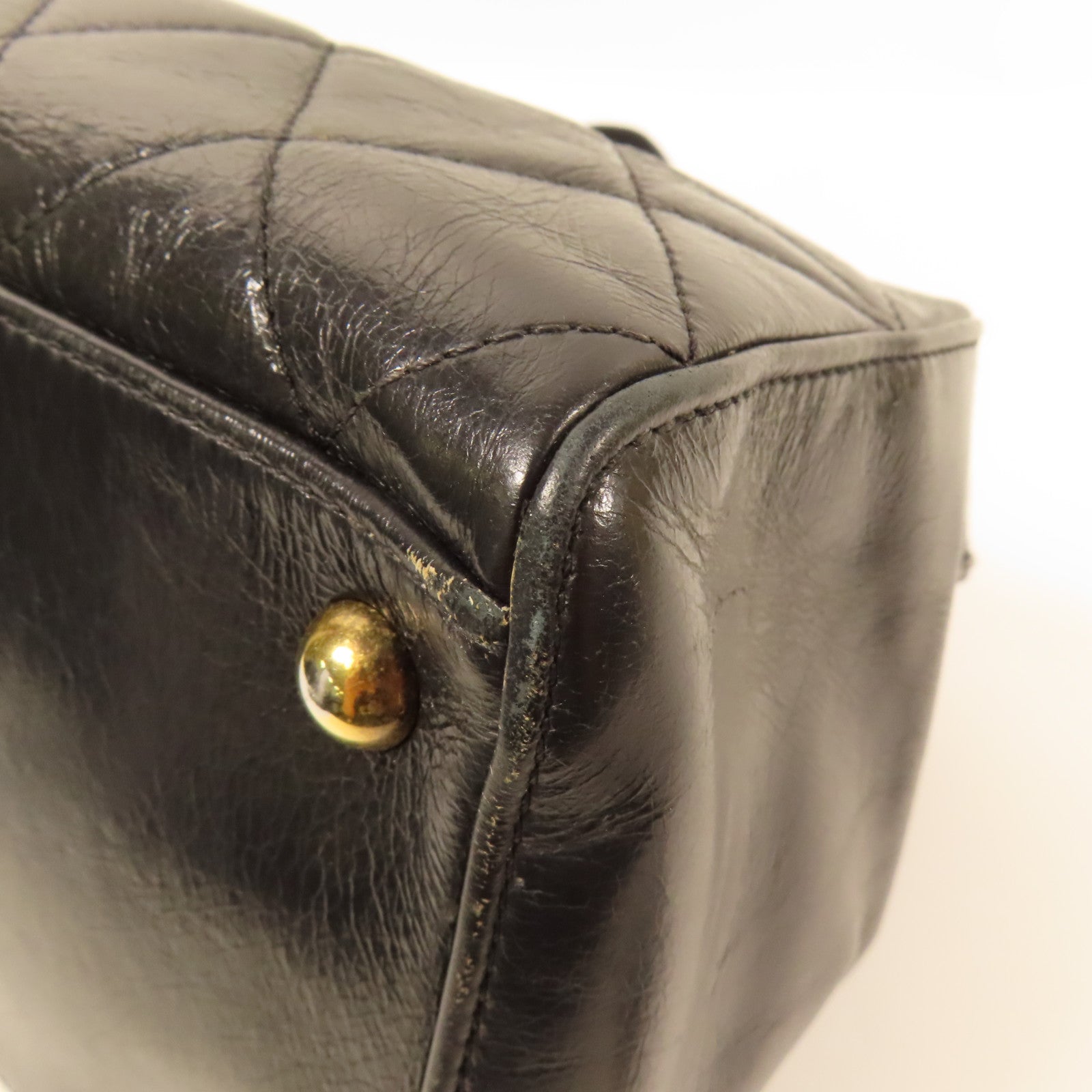 CHANEL 牛皮皮革Perfect Edge Tote金扣肩背袋