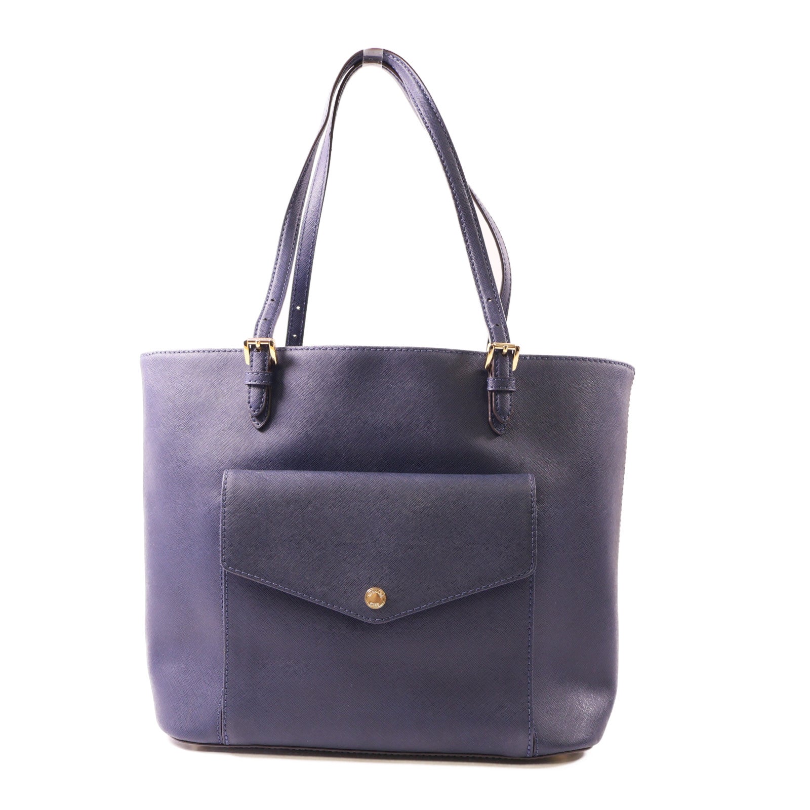 Michael Kors 牛皮皮革Shoulder Bag金扣肩背袋深藍色