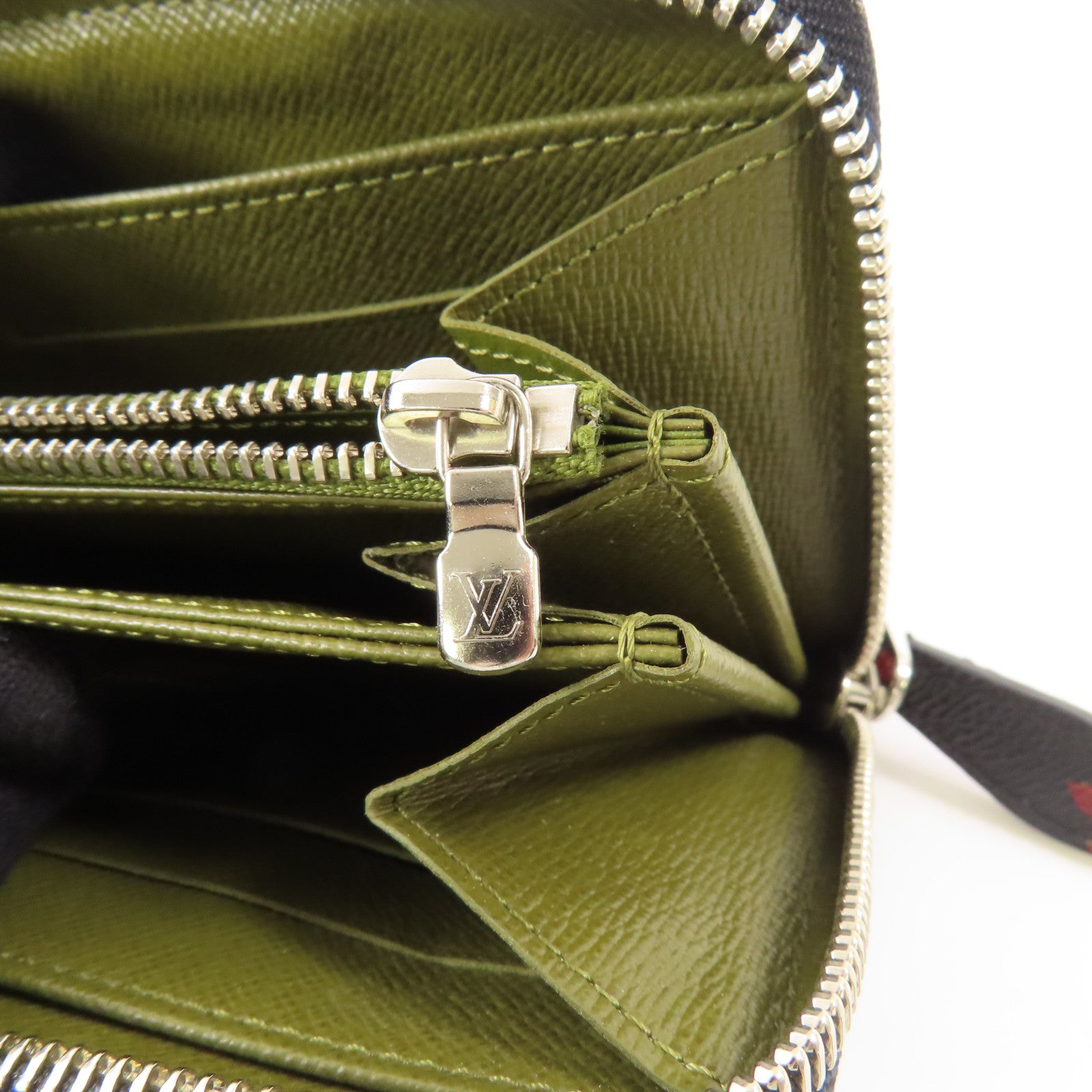 LOUIS VUITTON Monogram Anfra Rouge Zipper Long Wallet銀扣長錢包