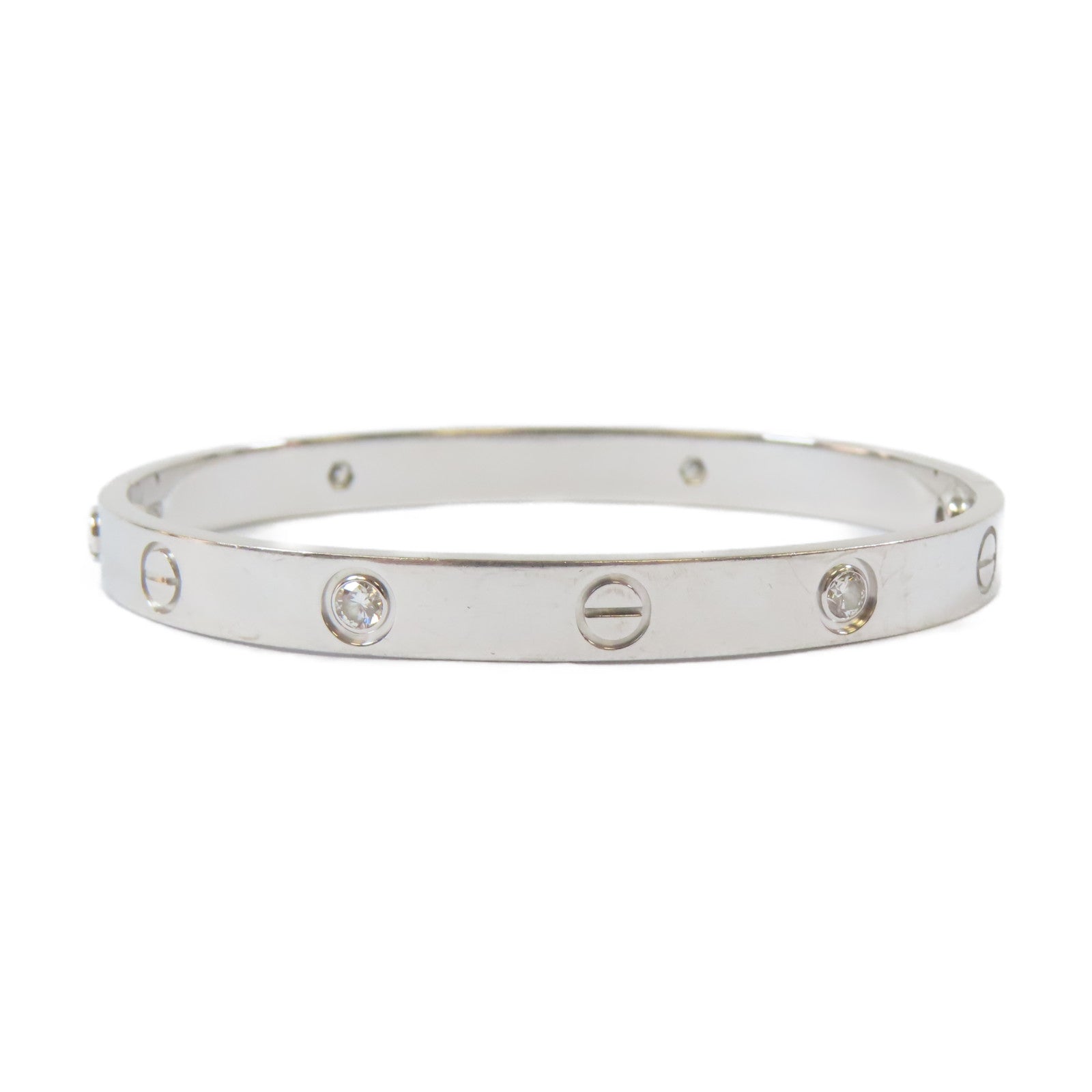 CARTIER 18K白金Love Bracelet手鐲