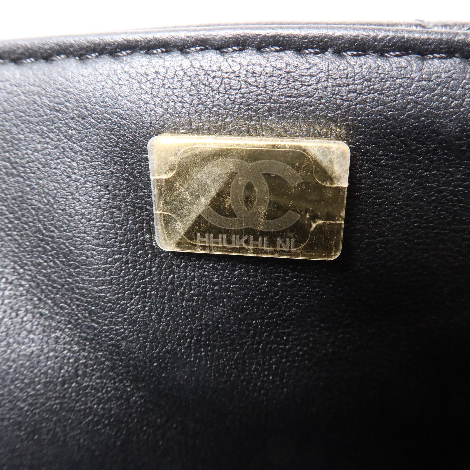 CHANEL 羊皮皮革Top Handle Flap鏈帶肩背袋