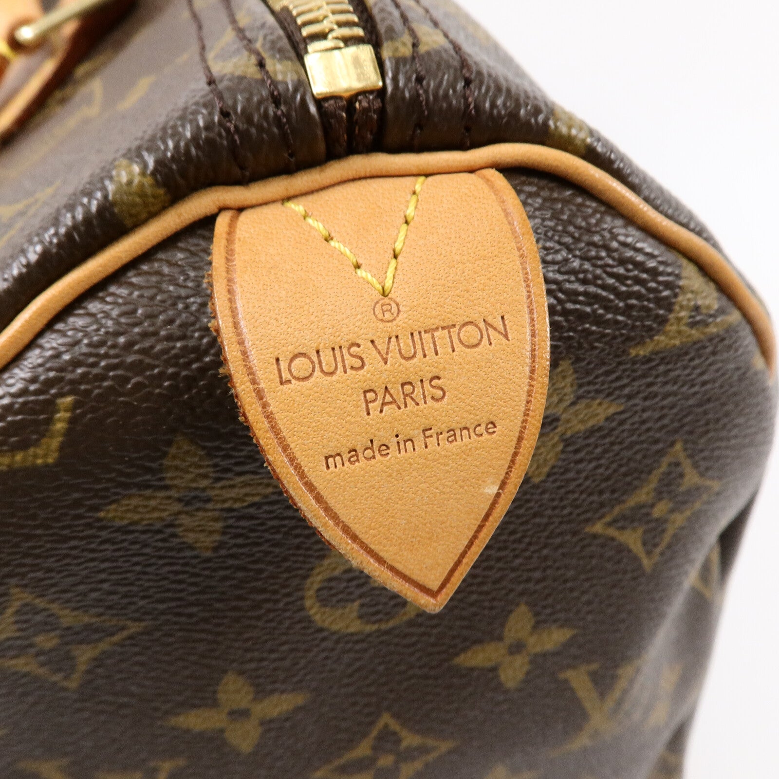LOUIS VUITTON Monogram Speedy 35金扣手挽袋