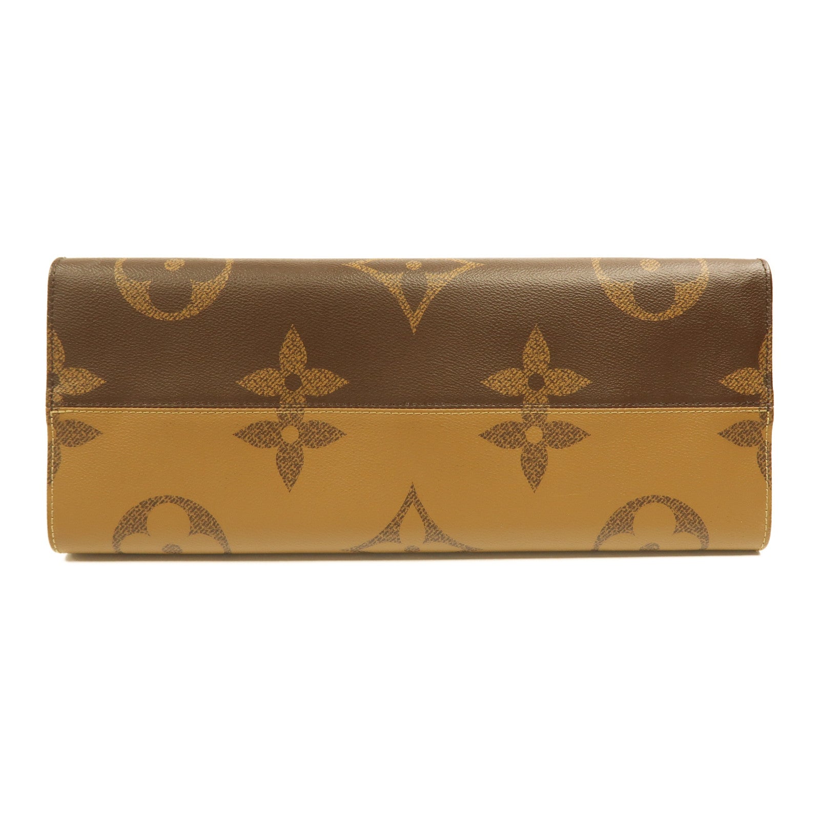 LOUIS VUITTON Monogram Giant On The Go GM金扣手挽肩背兩用袋棕色