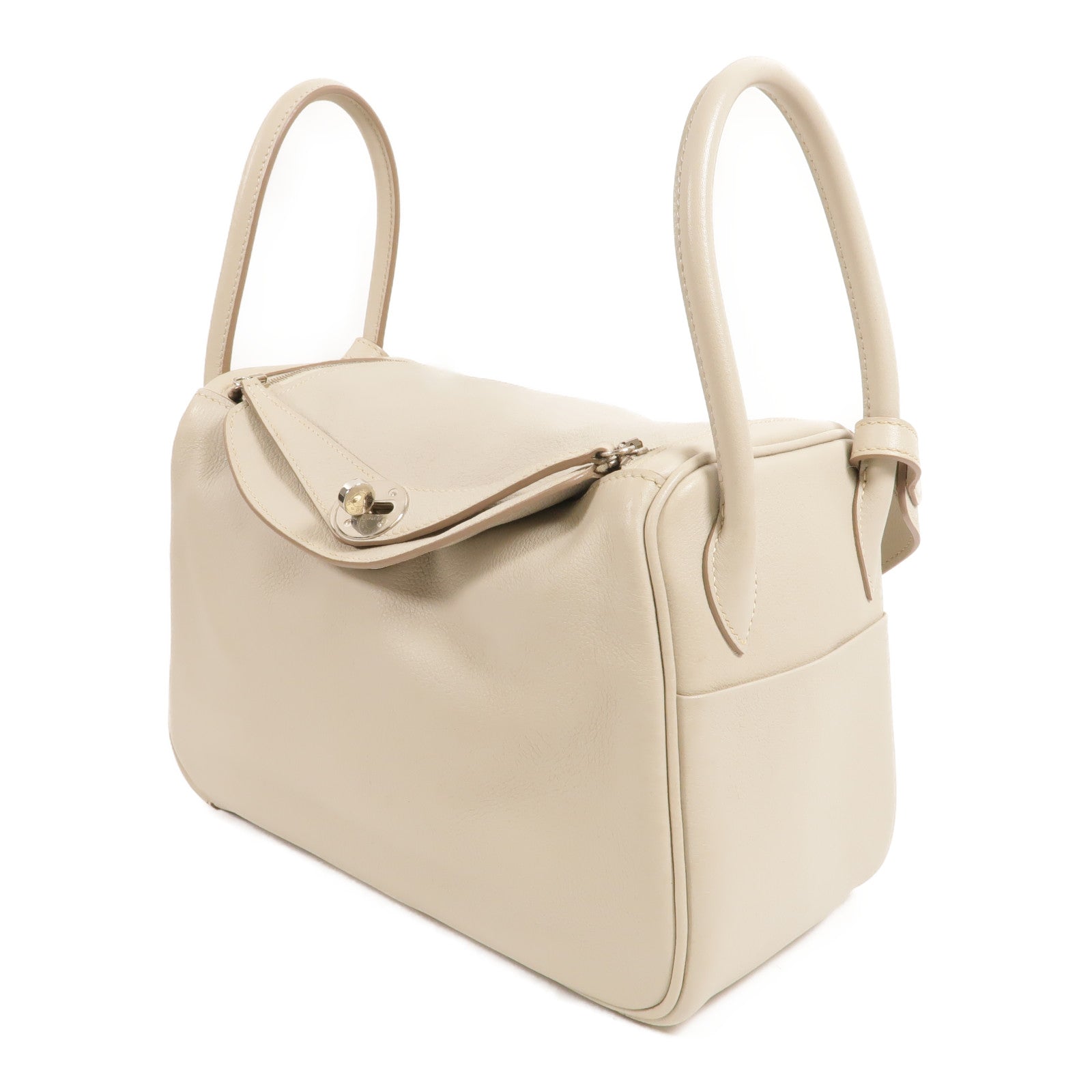 HERMES Evercolour皮革Lindy 26手挽肩背兩用袋Beton