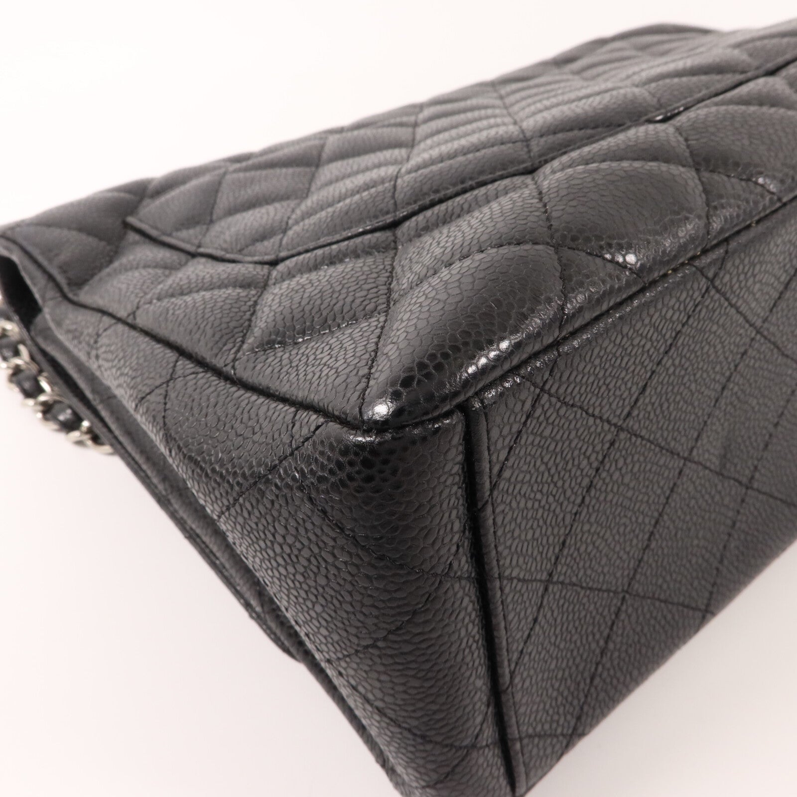 CHANEL 牛皮皮革Maxi Classic鏈帶肩背袋