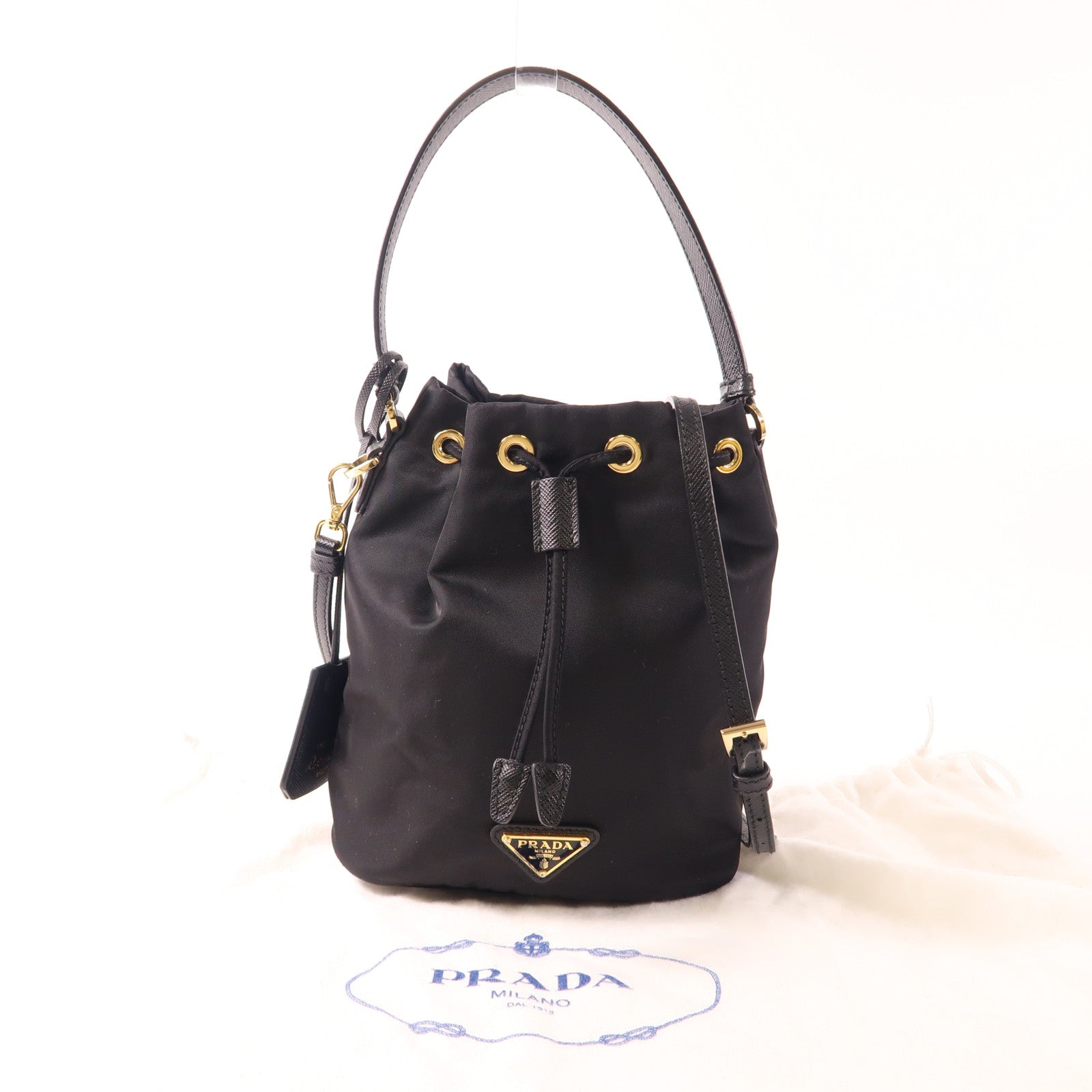 PRADA 尼龍 1978 Re Nylon金扣手挽肩背兩用袋