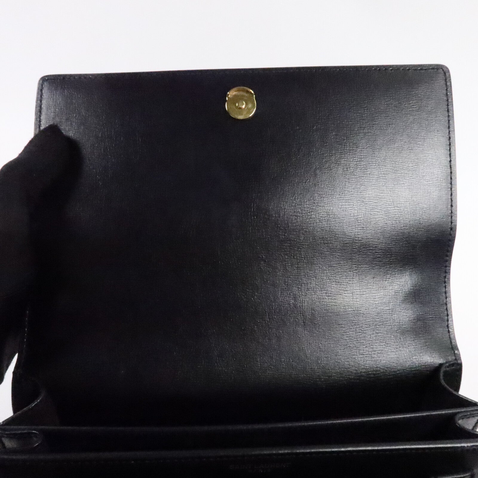 SAINT LAURENT 牛皮皮革Sunset Medium鏈帶肩背袋