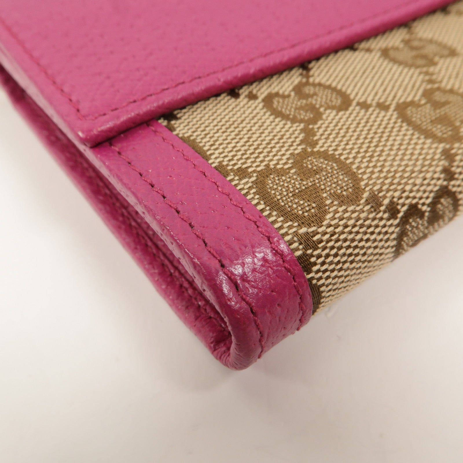 GUCCI 帆布/牛皮皮革Long Wallet長錢包