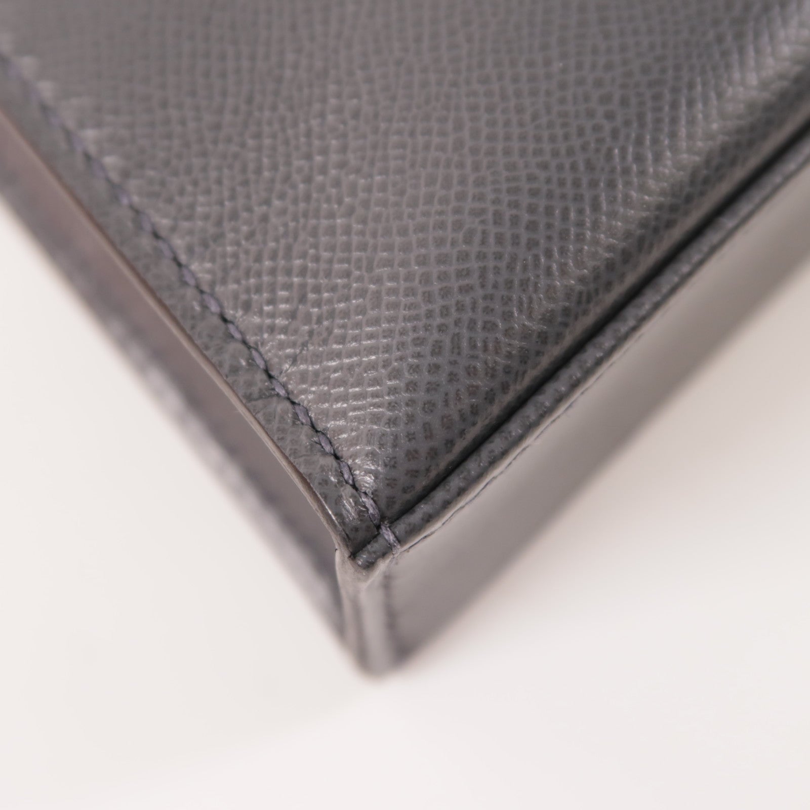 HERMES 【激減優惠】Madame皮革Kelly Elan銀扣肩背袋Gris Misty灰色