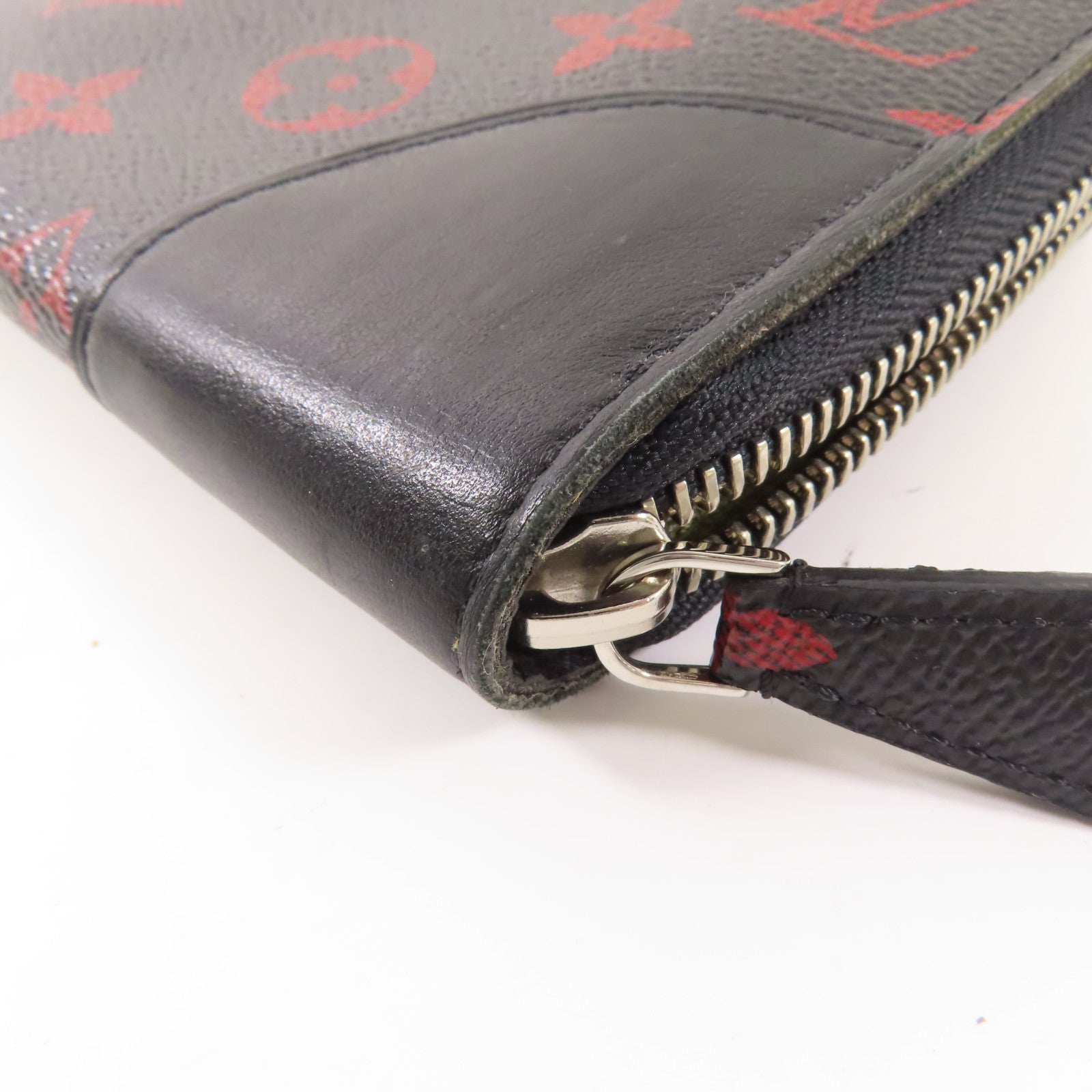 LOUIS VUITTON Monogram Anfra Rouge Zipper Long Wallet銀扣長錢包