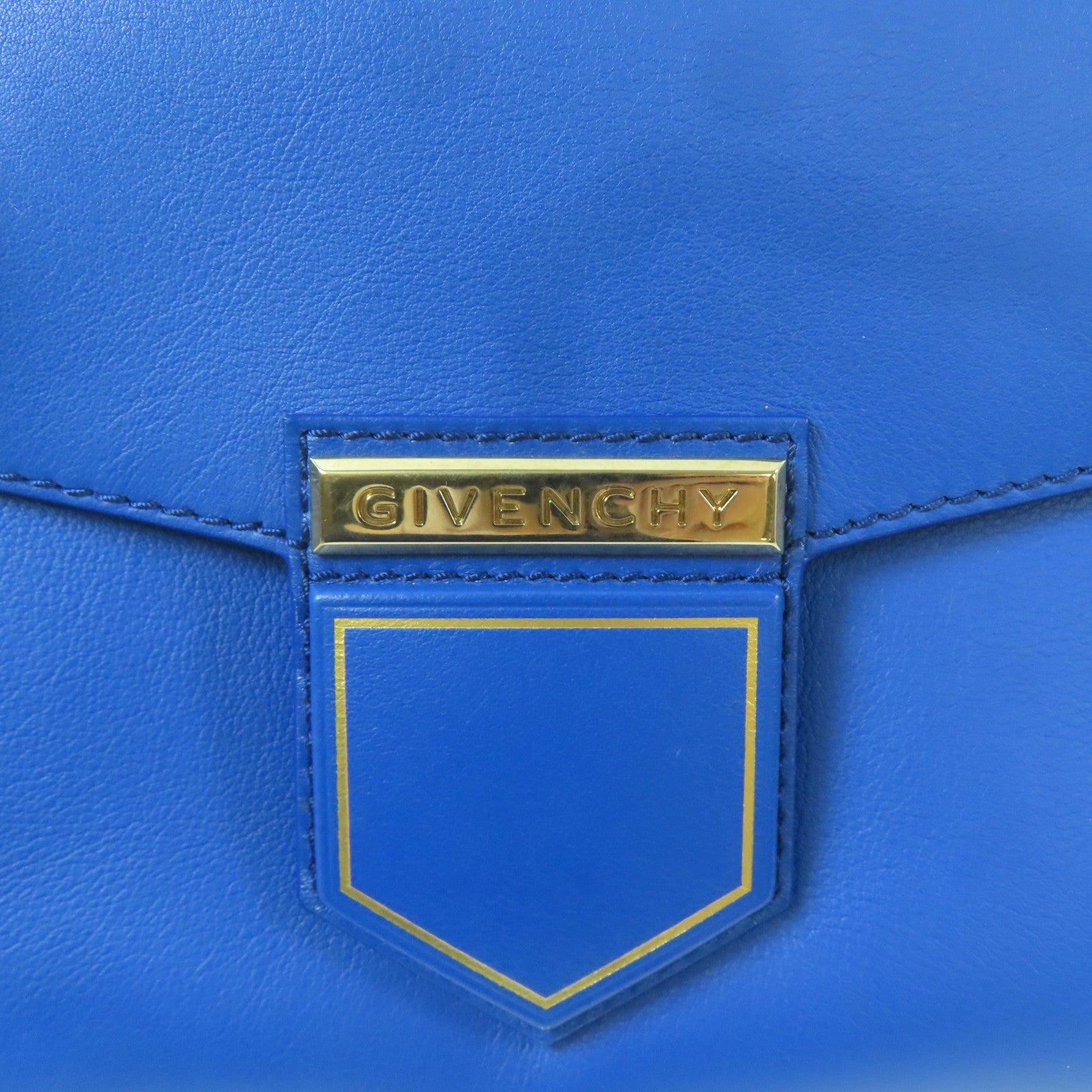 GIVENCHY 【激減優惠】牛皮皮革Nobile Bag金扣肩背袋藍色