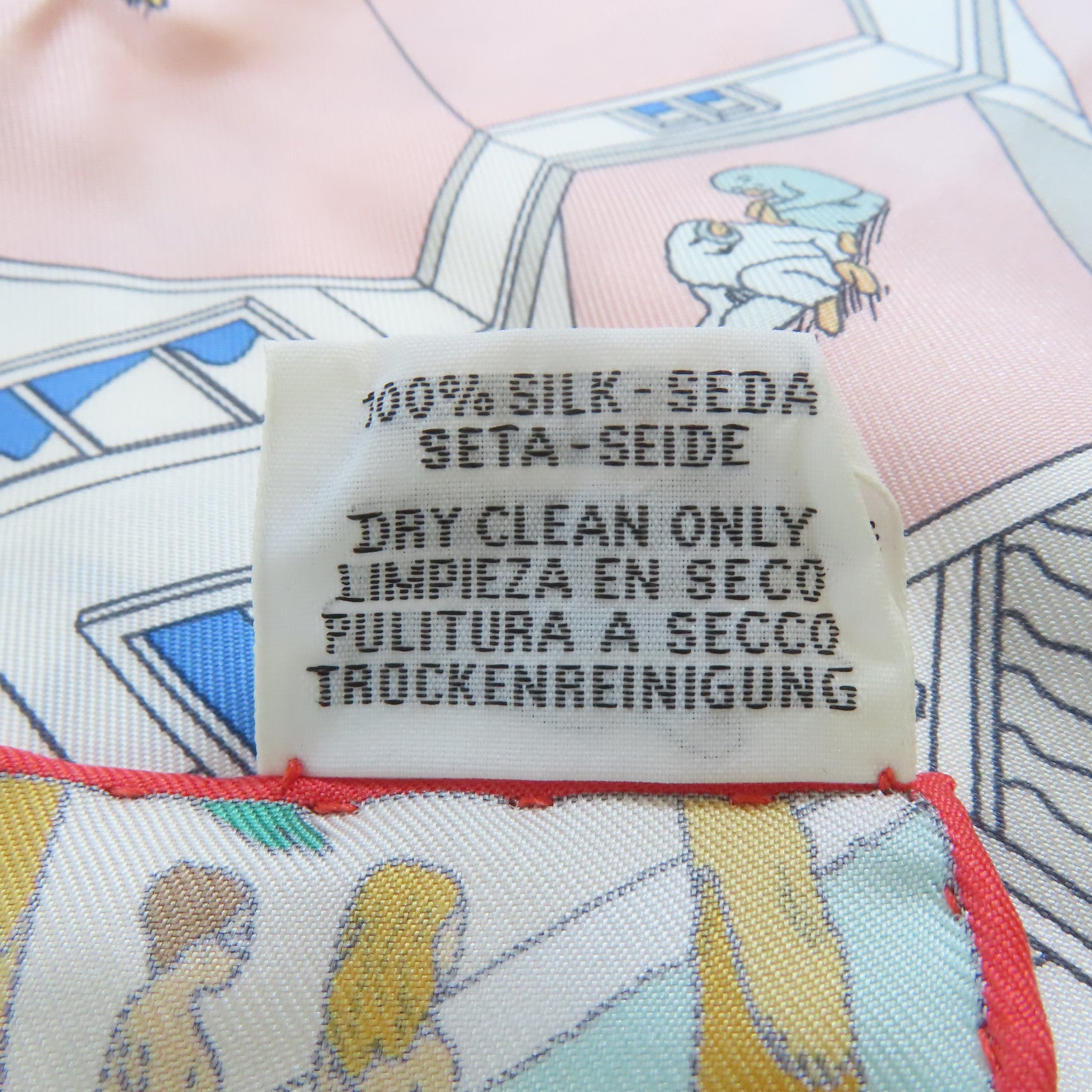 HERMES 絲質Dossard Scarf絲巾彩色