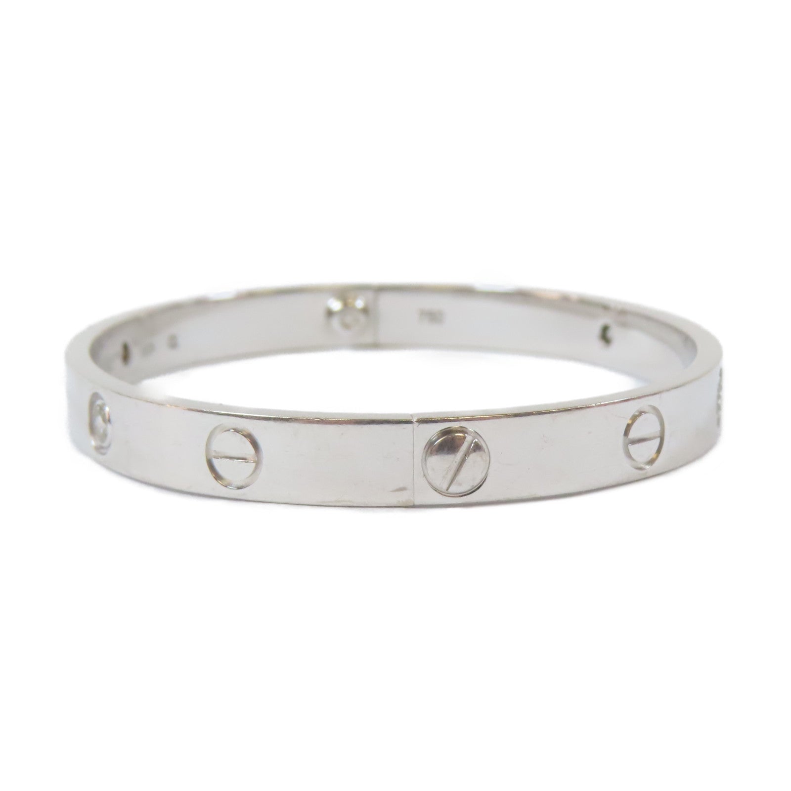 CARTIER 18K白金Love Bracelet手鐲