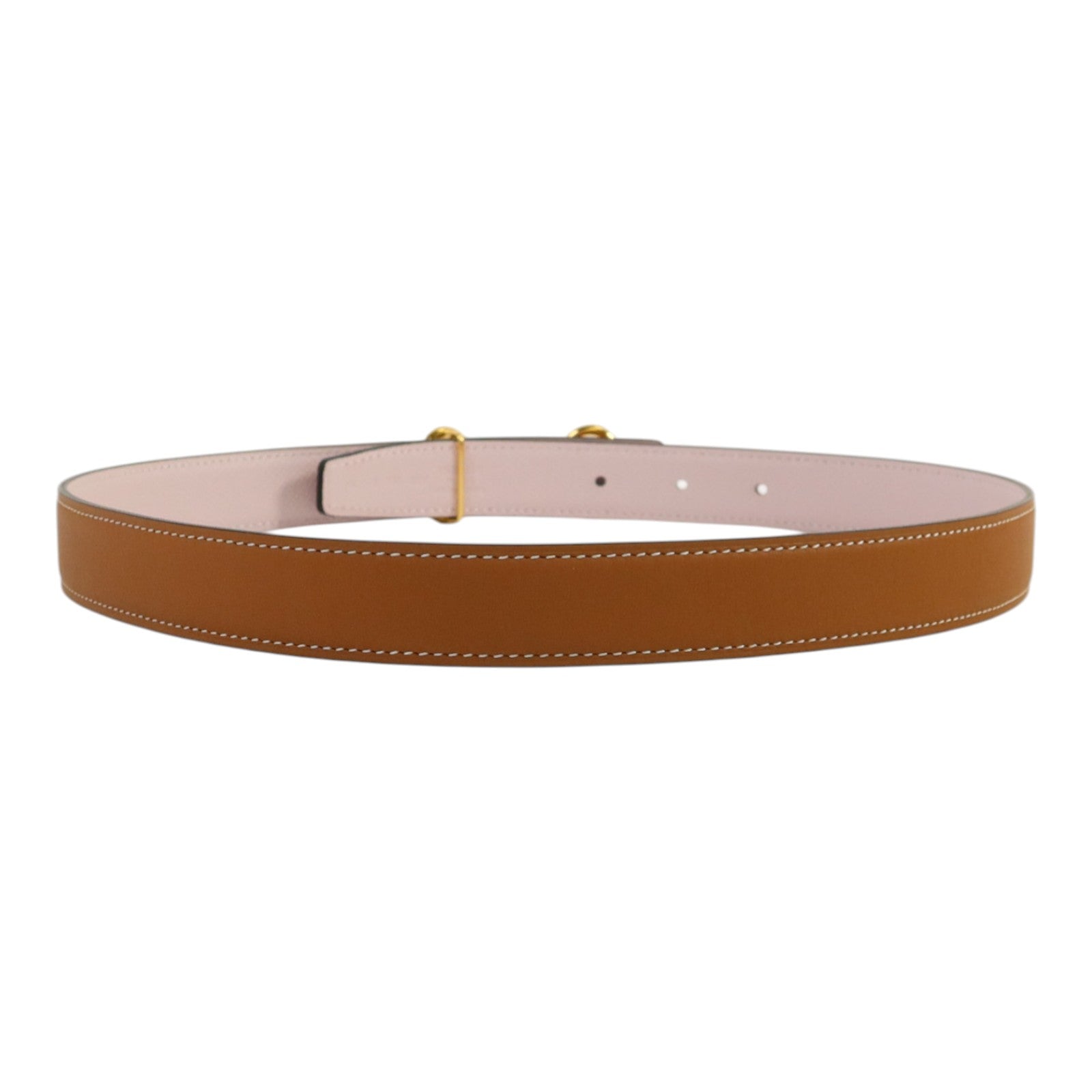 HERMES Swift皮革/Epsom皮革Ceinture Belt 70cm金扣皮帶Gold/Mauve Sylvestre