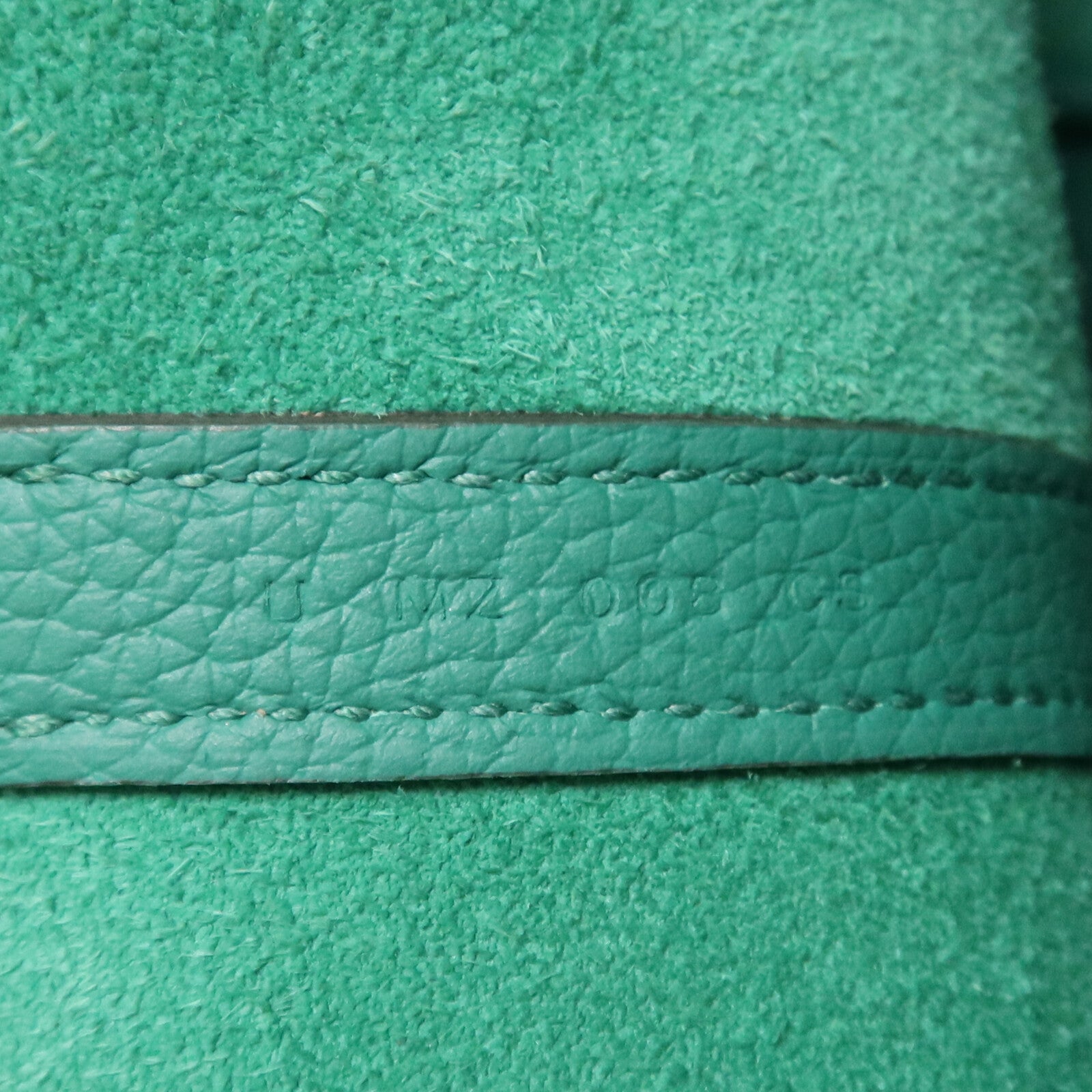 HERMES Clemence皮革Picotin PM金扣手挽袋Vert Vertigo