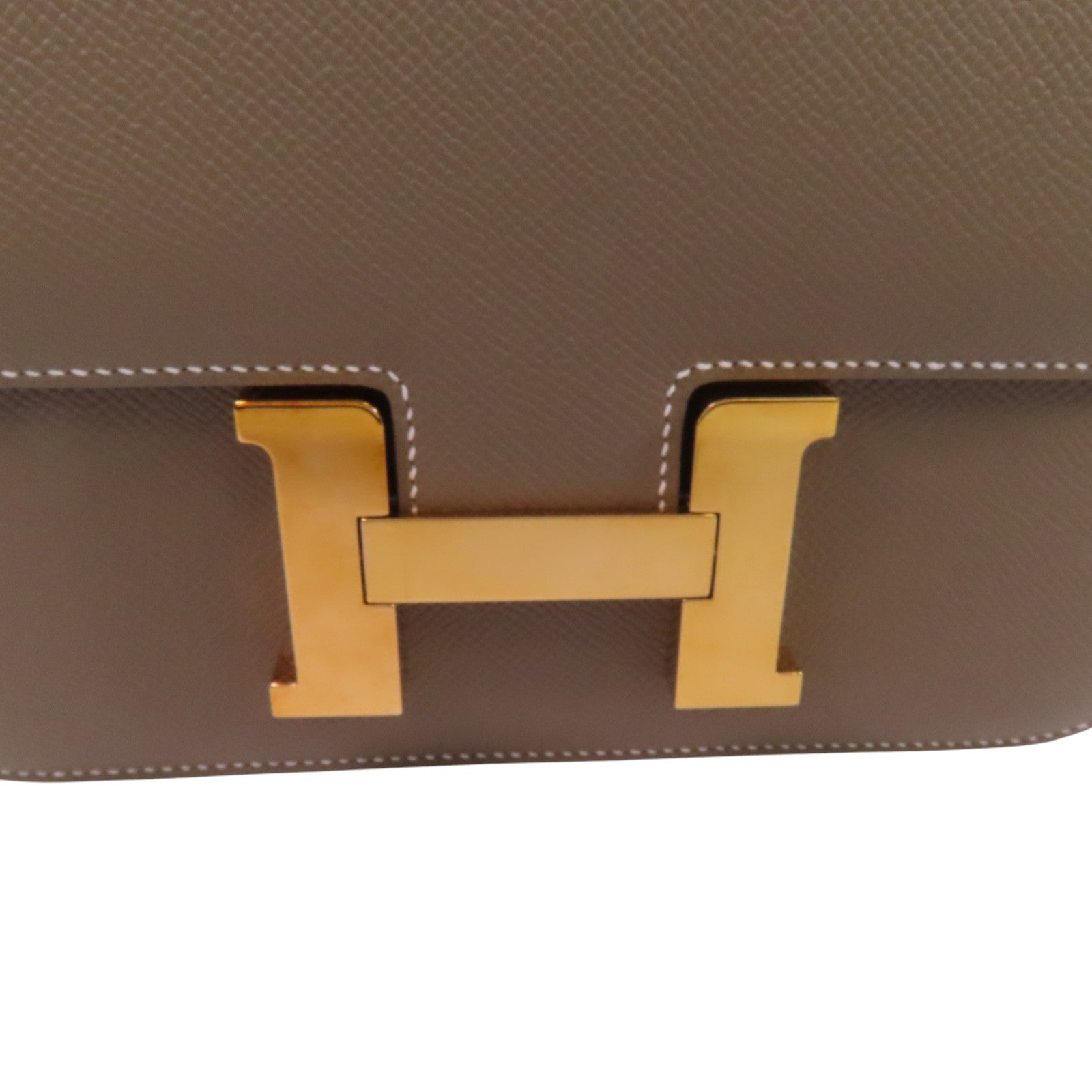 HERMES Epsom皮革Constance 24金扣肩背袋