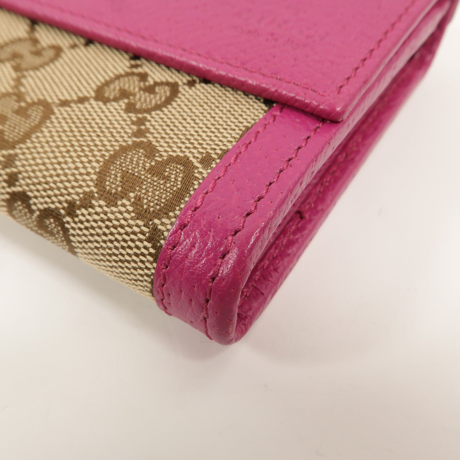 GUCCI 帆布/牛皮皮革Long Wallet長錢包