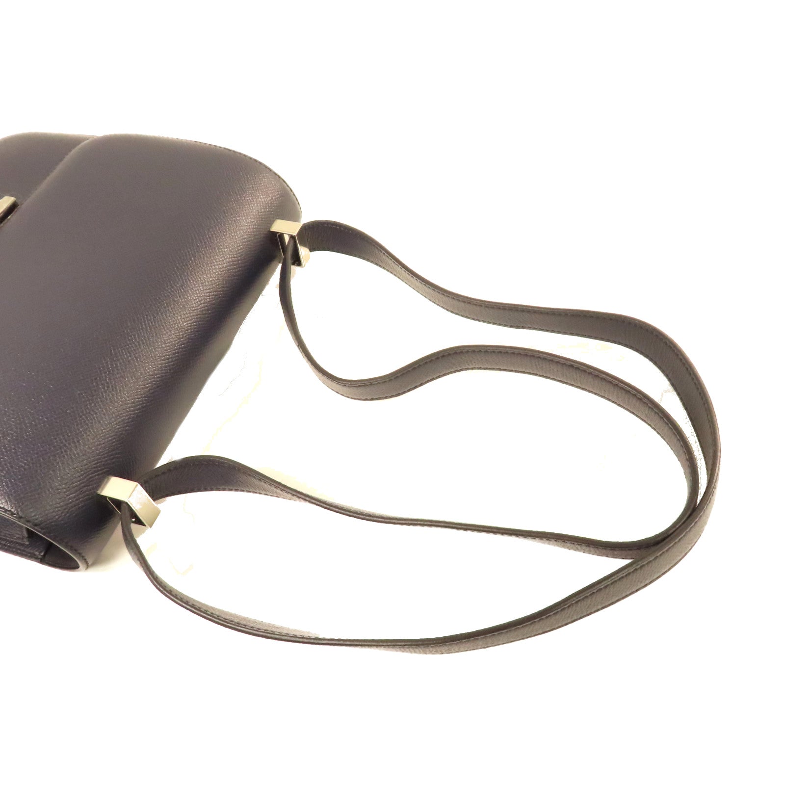 HERMES 【激減優惠】Epsom皮革Constance 24 Shoulder Bag銀扣肩背袋Blue Indigo/靛藍色
