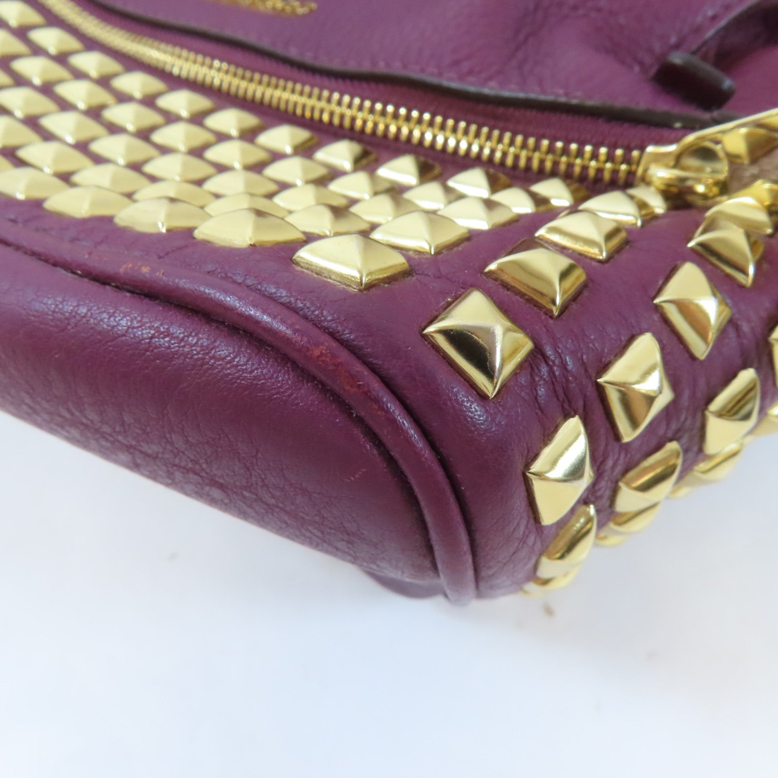 Michael Kors 【激減優惠】牛皮皮革Backpack金扣背包紫色