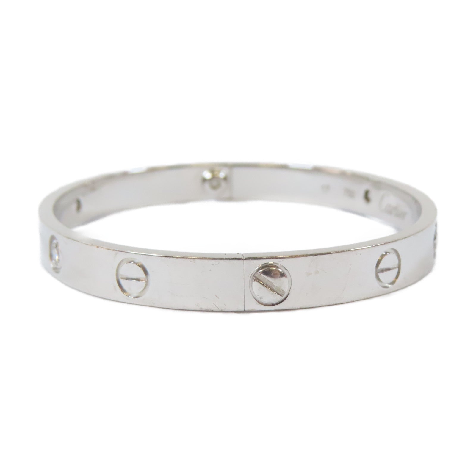 CARTIER 18K白金Love Bracelet手鐲